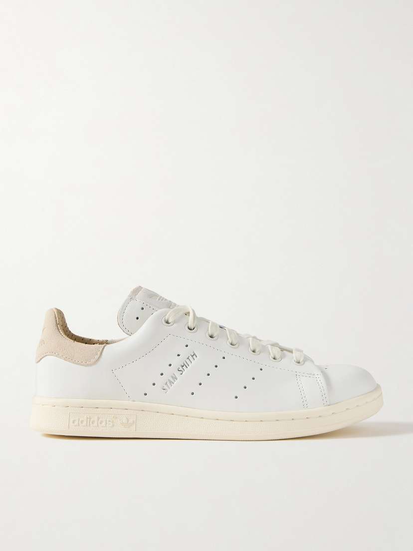 adidas Originals Stan Smith Lux Suede-trimmed Leather Sneakers