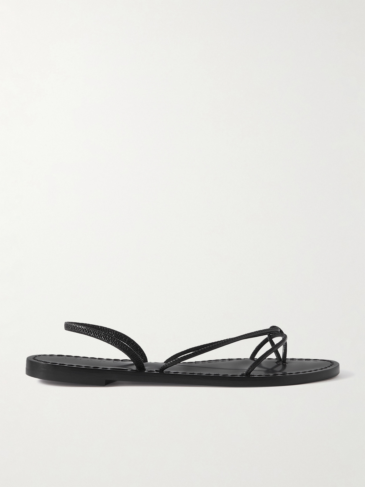 Amanu Studio The Mombasa Leather Sandals In Black