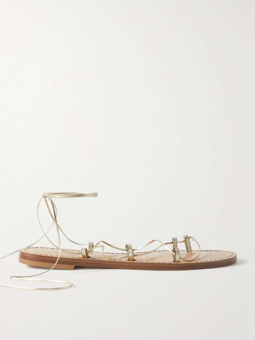 AMANU The Serengeti Metallic Leather Sandals