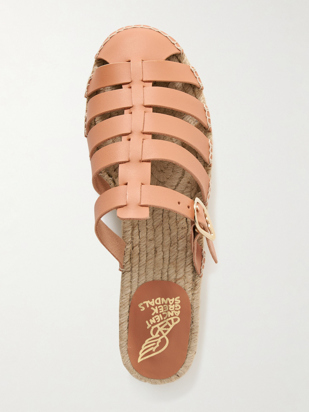 Shop Castaã±er + Ancient Greek Sandals Lesvos Leather Sandals In Neutrals