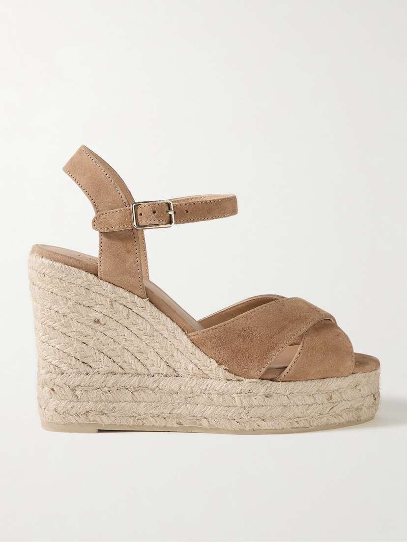 Castañer Blaudell 80 Suede Wedge Espadrilles