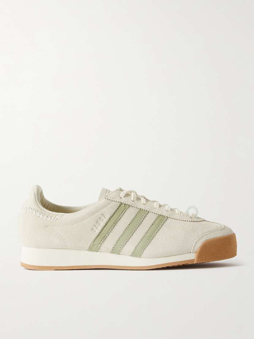 adidas Originals + Maha Samoa Leather-trimmed Suede Sneakers - UK 9