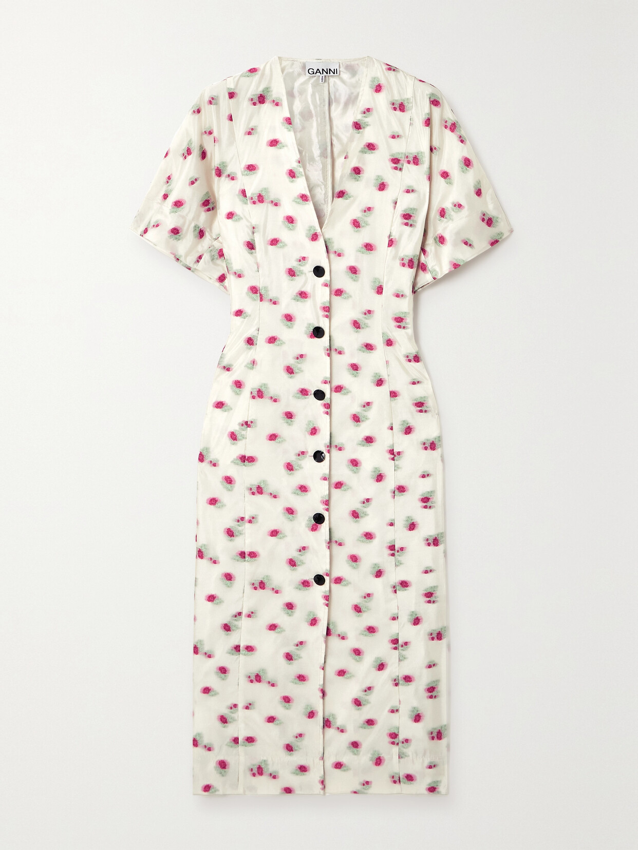 GANNI - + Net Sustain Recycled-organza Midi Dress - White