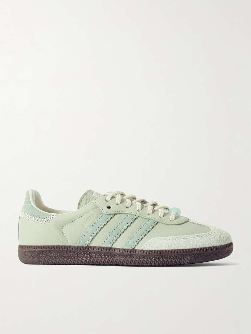 adidas Originals + Maha Samba Og Suede-trimmed Leather Sneakers - - UK 9
