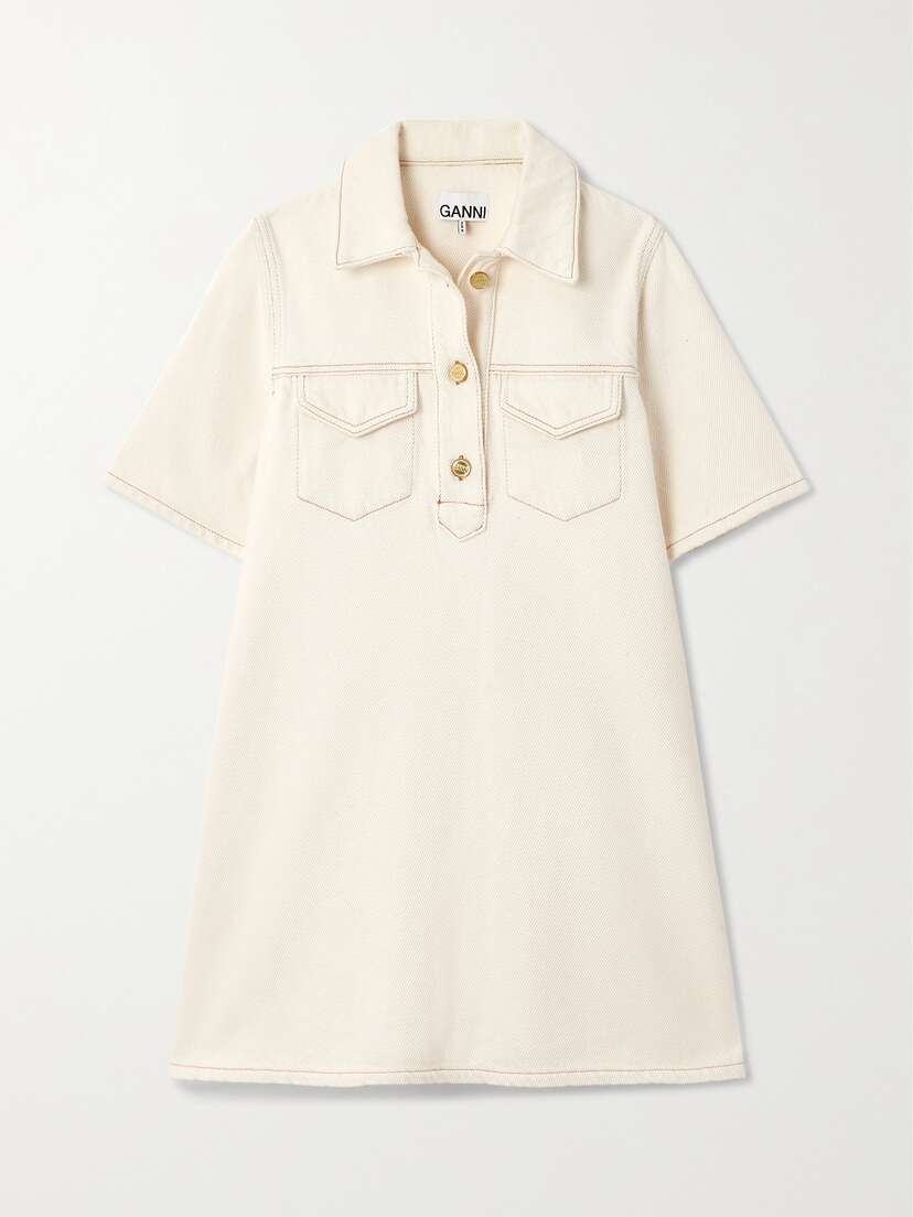 Ganni + Net Sustain Organic Denim Mini Dress - EU 44