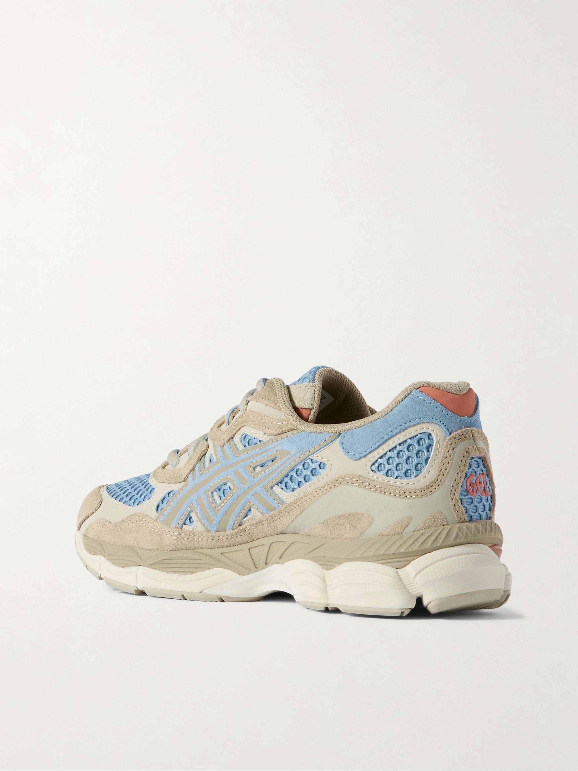 ASICS GEL-NYC leather and suede-trimmed mesh sneakers | NET