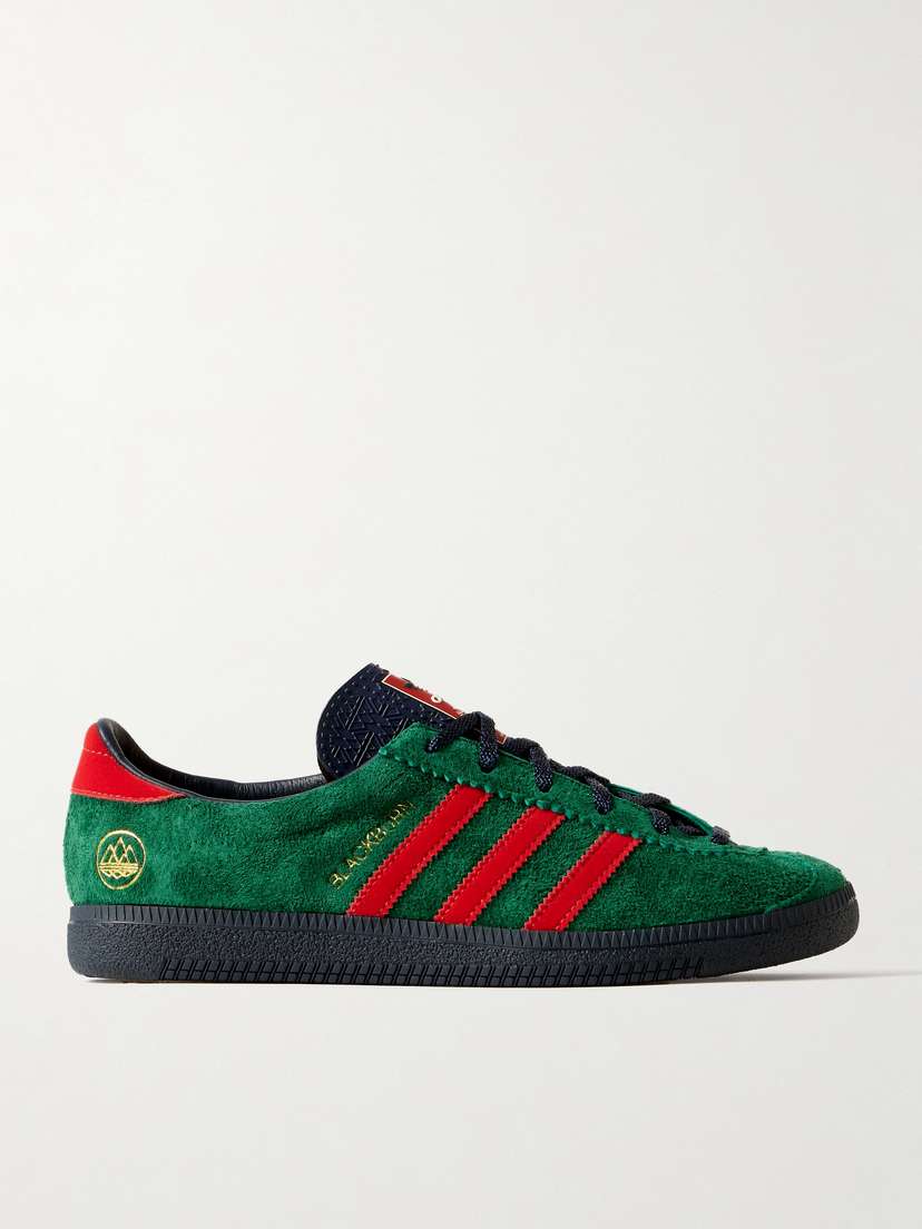 adidas Originals Blackburn Spzl Rubber-trimmed Suede Sneakers - UK 9