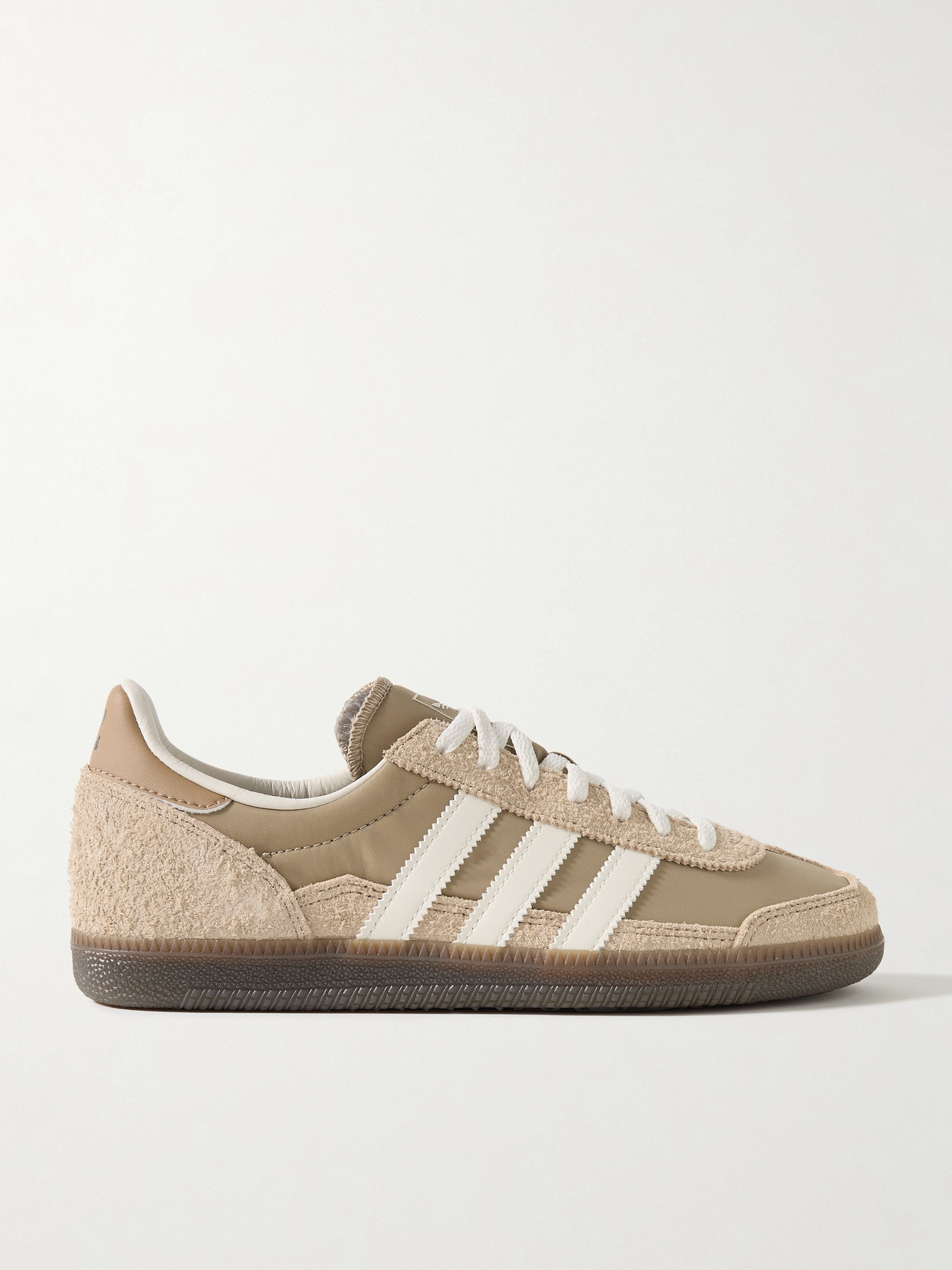 Shop Adidas Originals Wensley Spezial Leather-trimmed Suede And Shell Sneakers In Neutrals