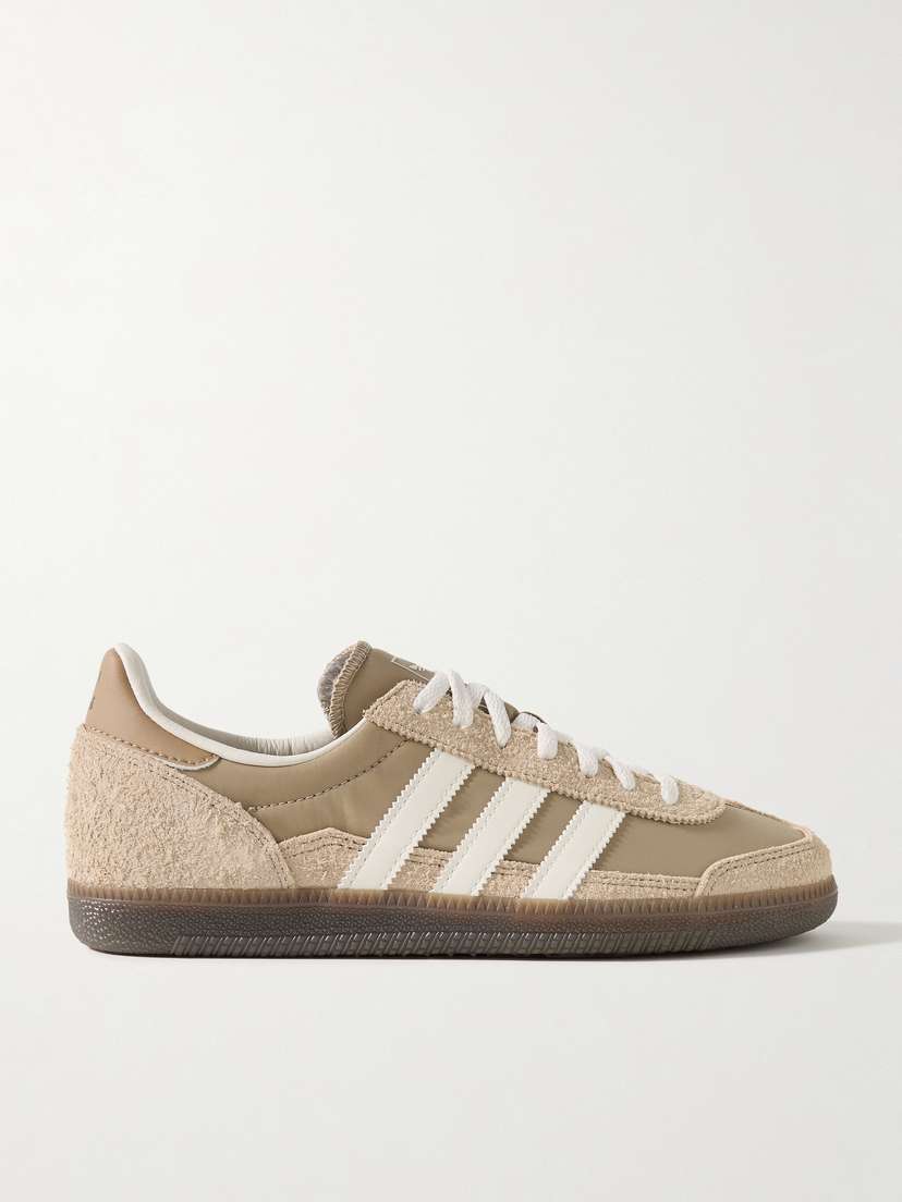 adidas Originals Wensley Spezial Leather-trimmed Suede And Shell Sneakers - UK 9