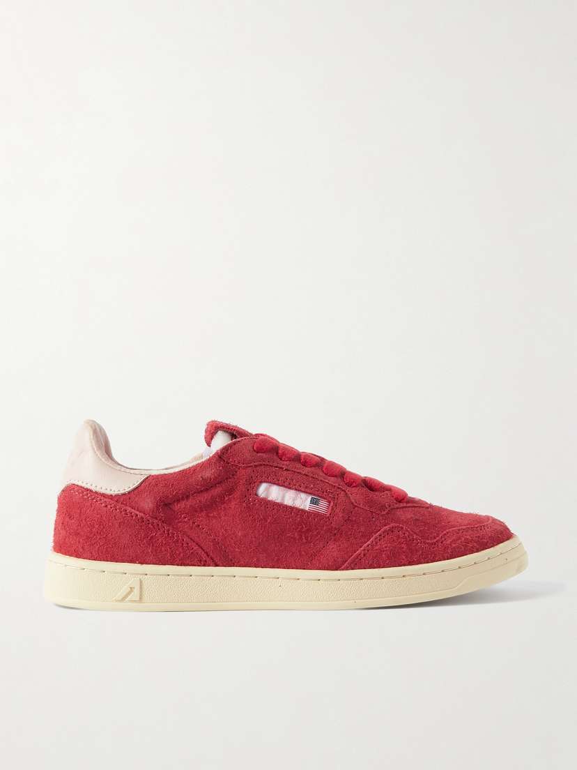 Autry Flat Low Leather-trimmed Suede Sneakers