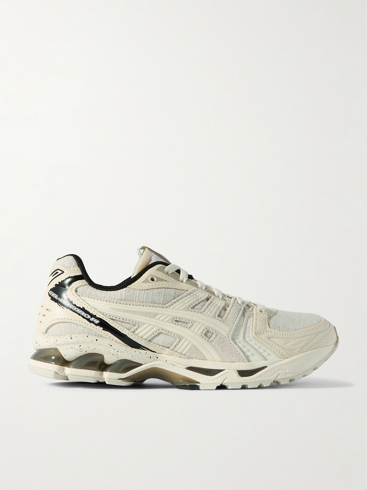 Asics Gel-kayano 14 Rubber-trimmed Canvas And Leather Trainers In Cream