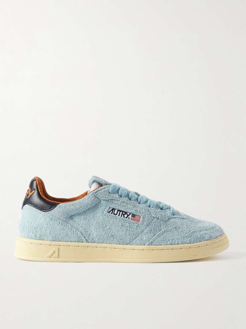 Autry Flat Low Leather-trimmed Suede Sneakers