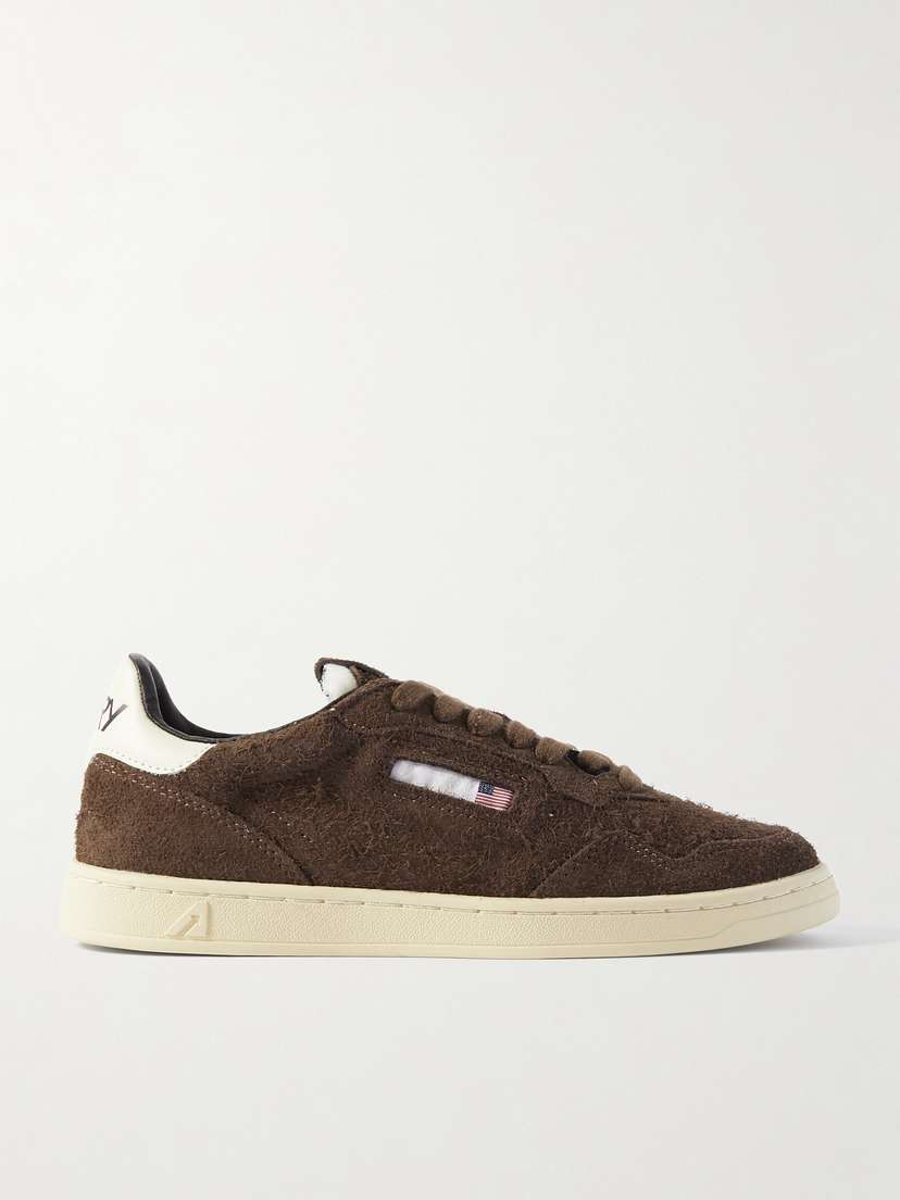 Autry Flat Low Leather-trimmed Suede Sneakers