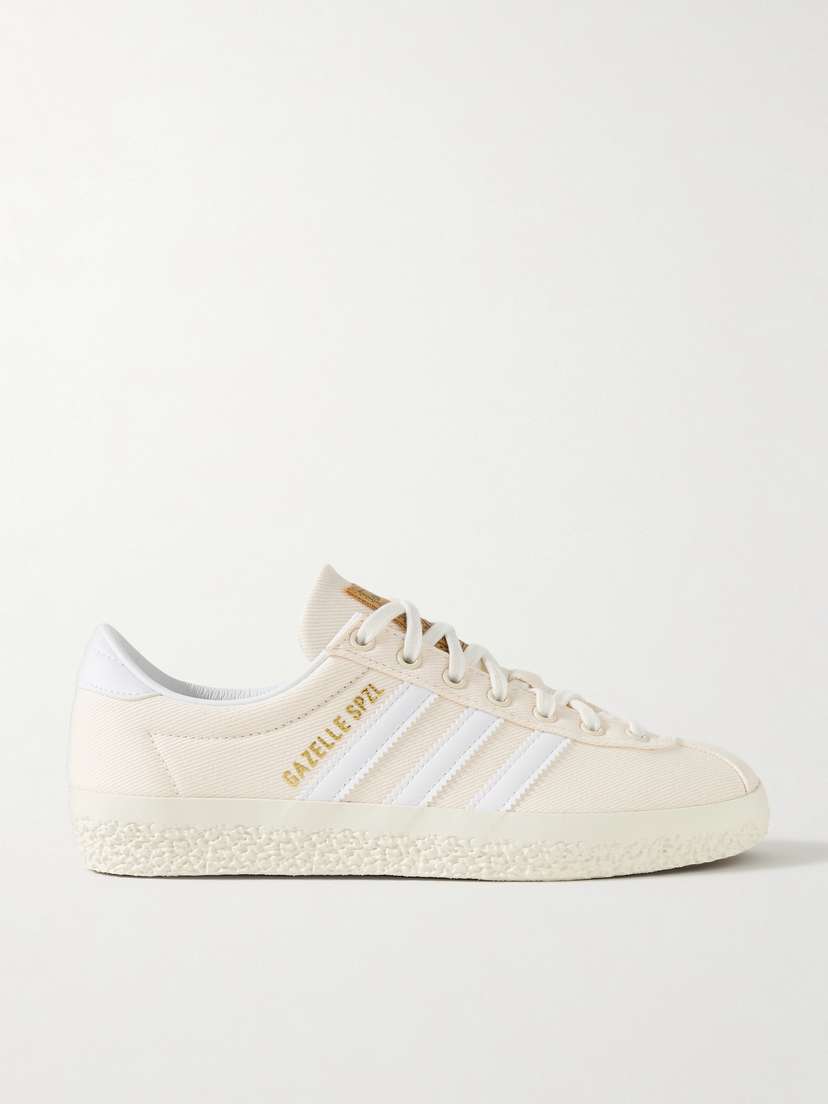 adidas Originals Gazelle Spzl Leather-trimmed Twill Sneakers - UK 9