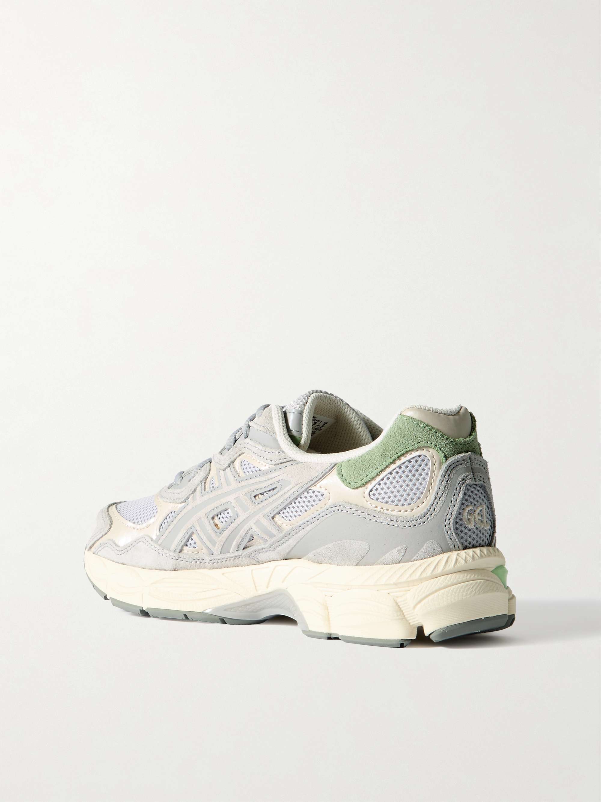 ASICS GEL-NYC leather and suede-trimmed mesh sneakers | NET