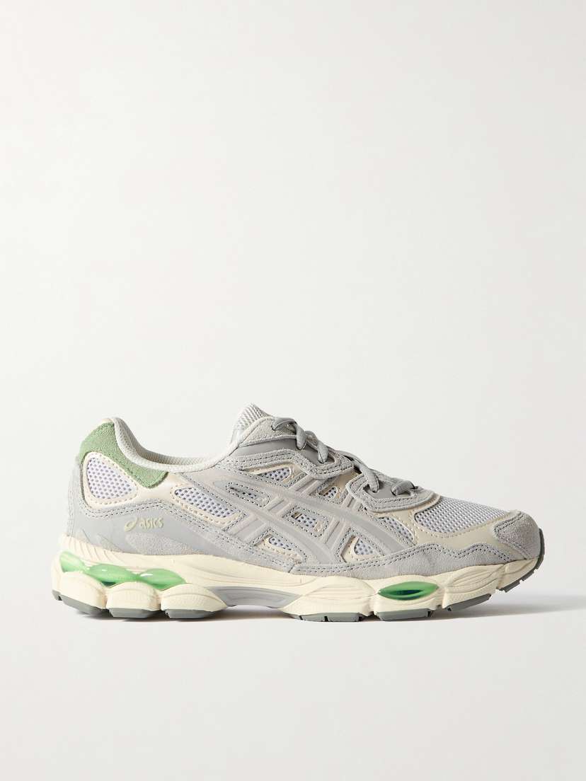 Asics Gel-nyc Leather And Suede-trimmed Mesh Sneakers - UK 8.5