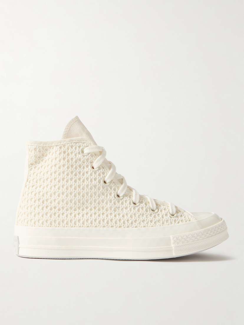 Converse Chuck 70 Crocheted And Canvas High-top Sneakers