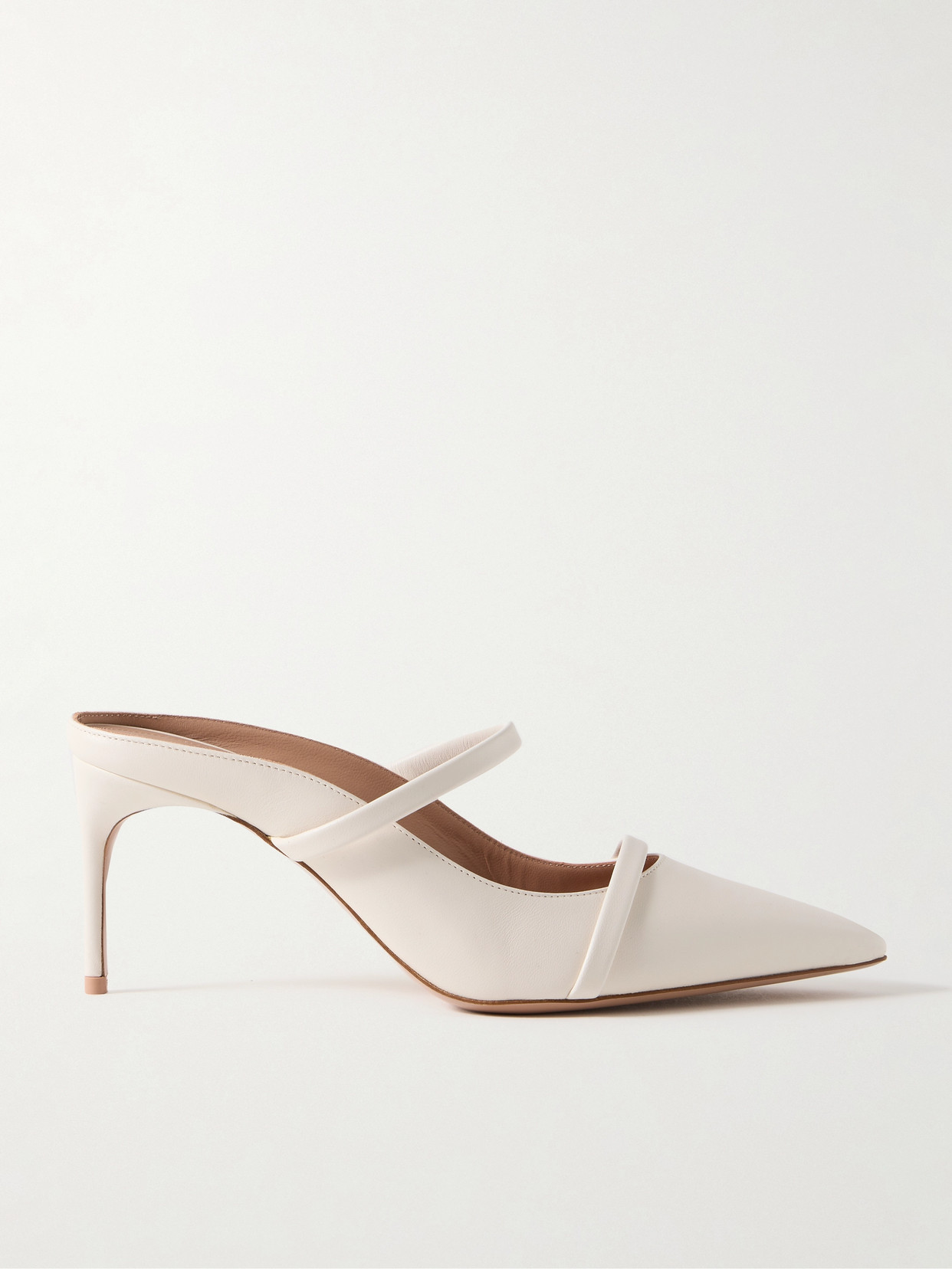 Malone Souliers - Aurora 70 Leather Mules - White
