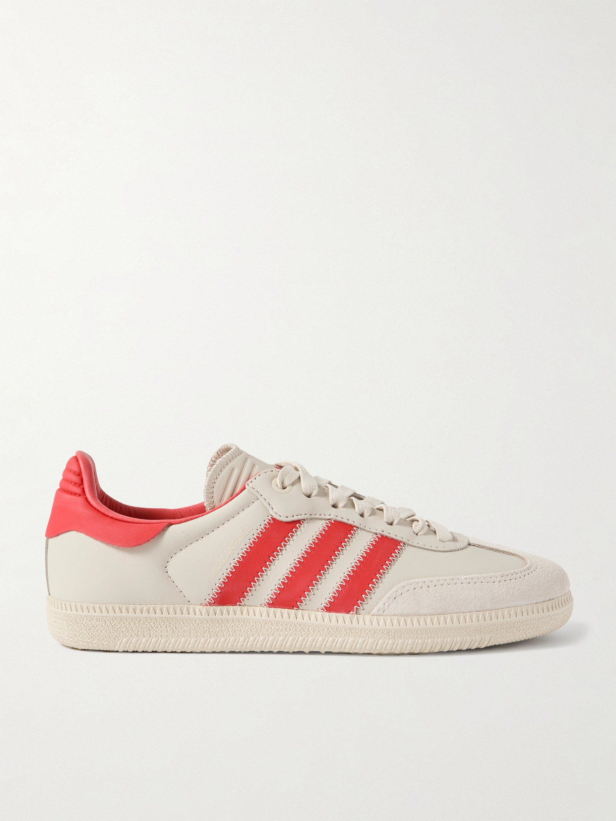 ADIDAS ORIGINALS + HUMANRACE SAMBA SUEDE-TRIMMED LEATHER SNEAKERS