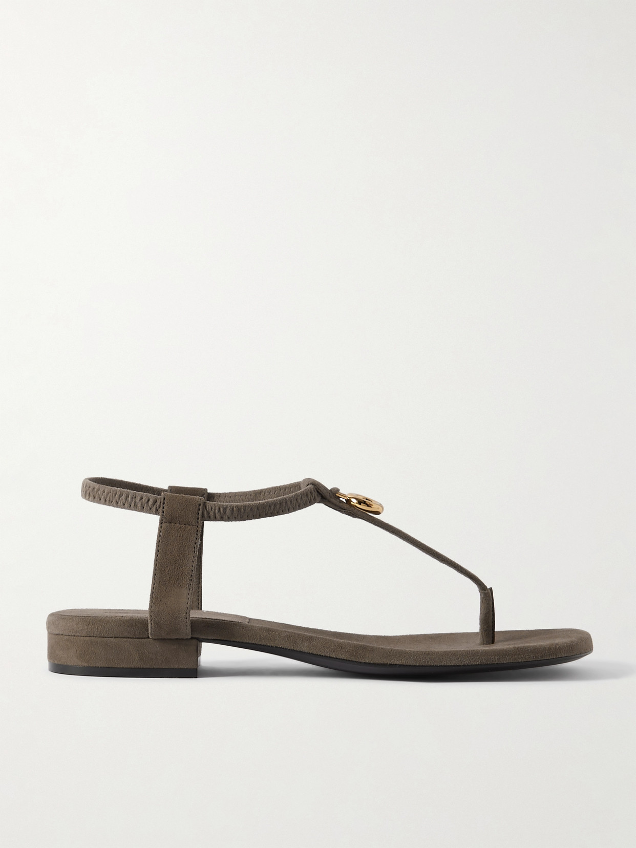 Loro Piana Mindil Embellished Suede Sandals In Brown