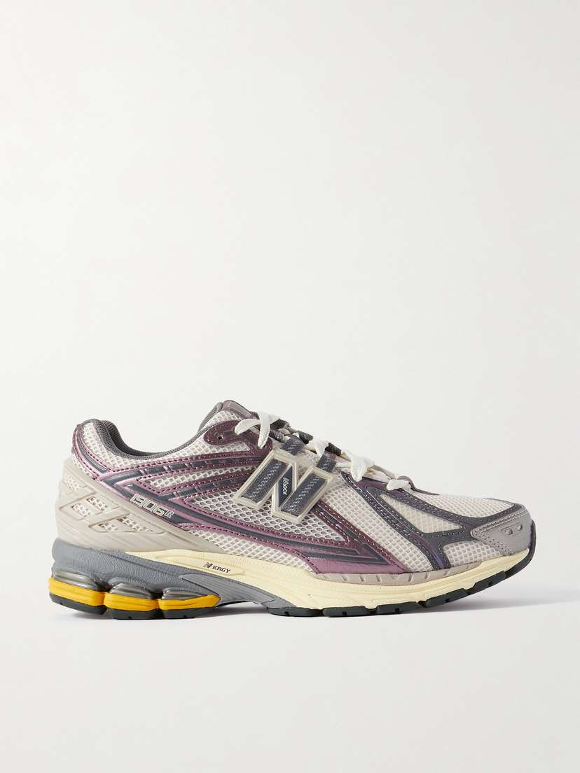 New Balance 1906 Metallic Faux Leather-trimmed Mesh Sneakers
