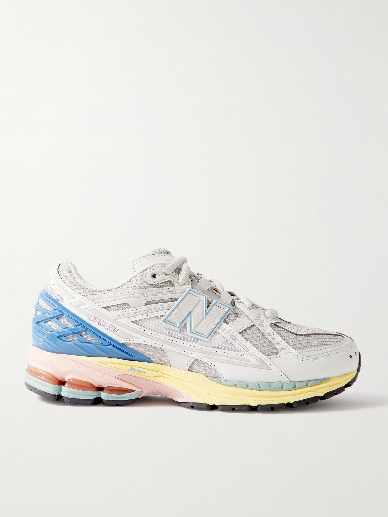 New Balance - 1906 Rubber-trimmed Faux Leather And Mesh Sneakers - Neutrals