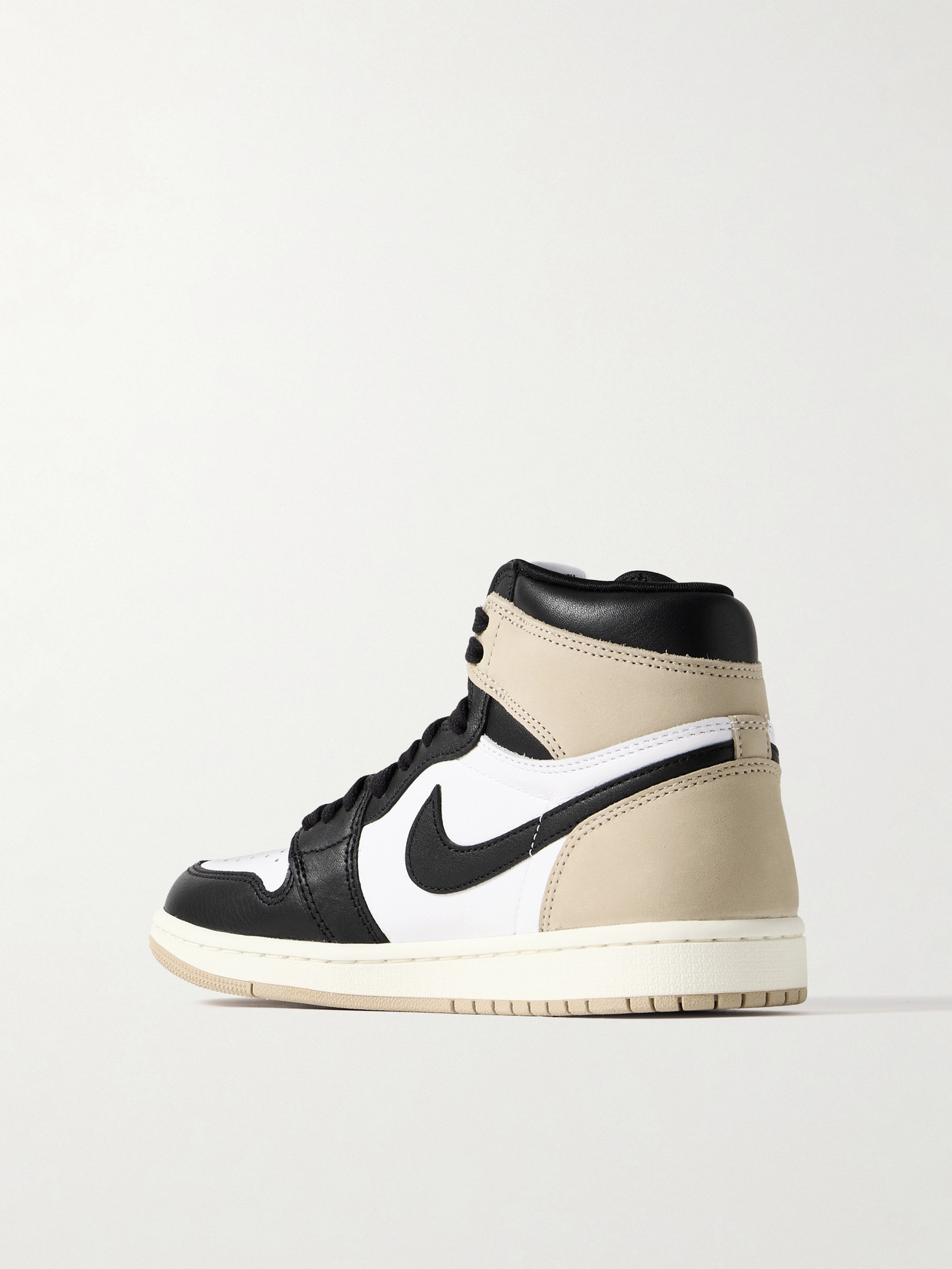 Nike Air Jordan 1 Retro Og Leather And Nubuck High-top Sneakers In Brown