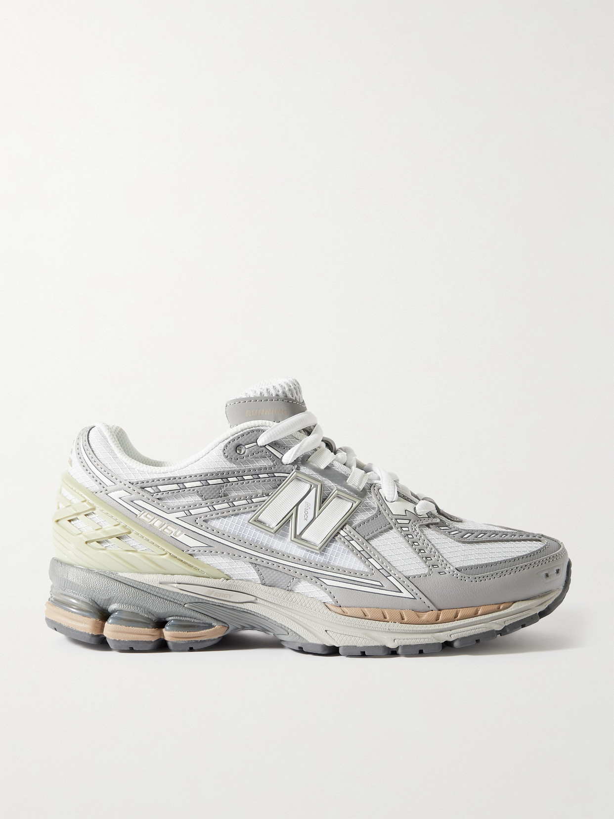 New Balance - 1906 Rubber-trimmed Faux Leather And Mesh Sneakers - Gray
