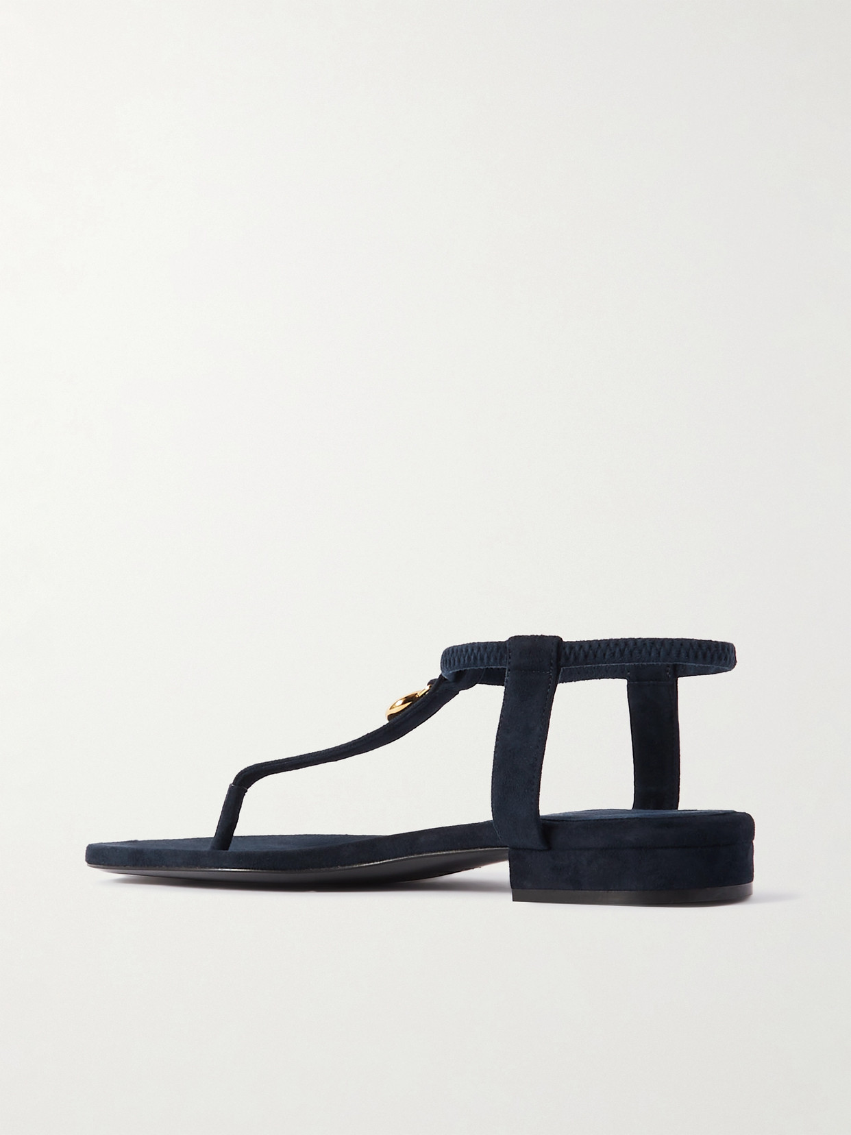 Shop Loro Piana Mindil Embellished Suede Sandals In Blue