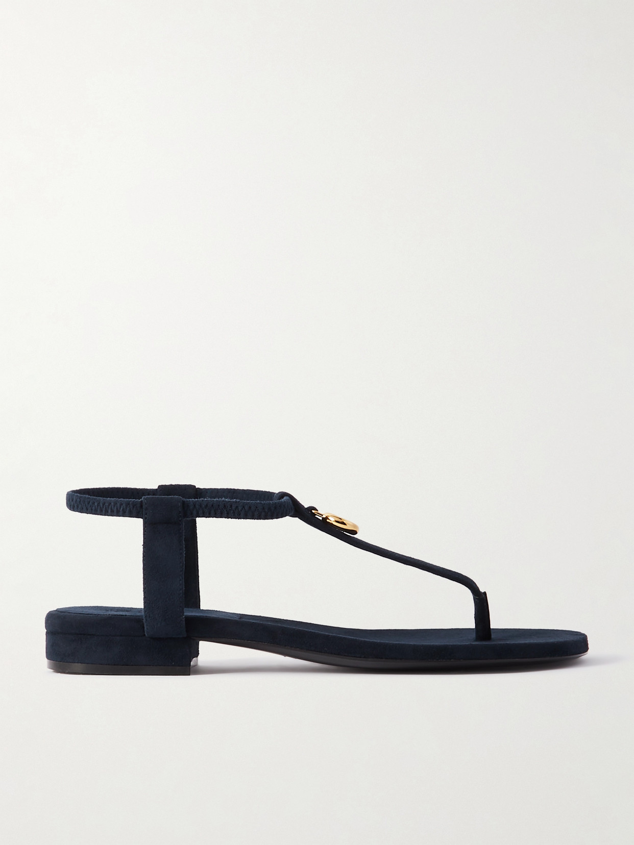 Loro Piana Mindil Embellished Suede Sandals In Blue