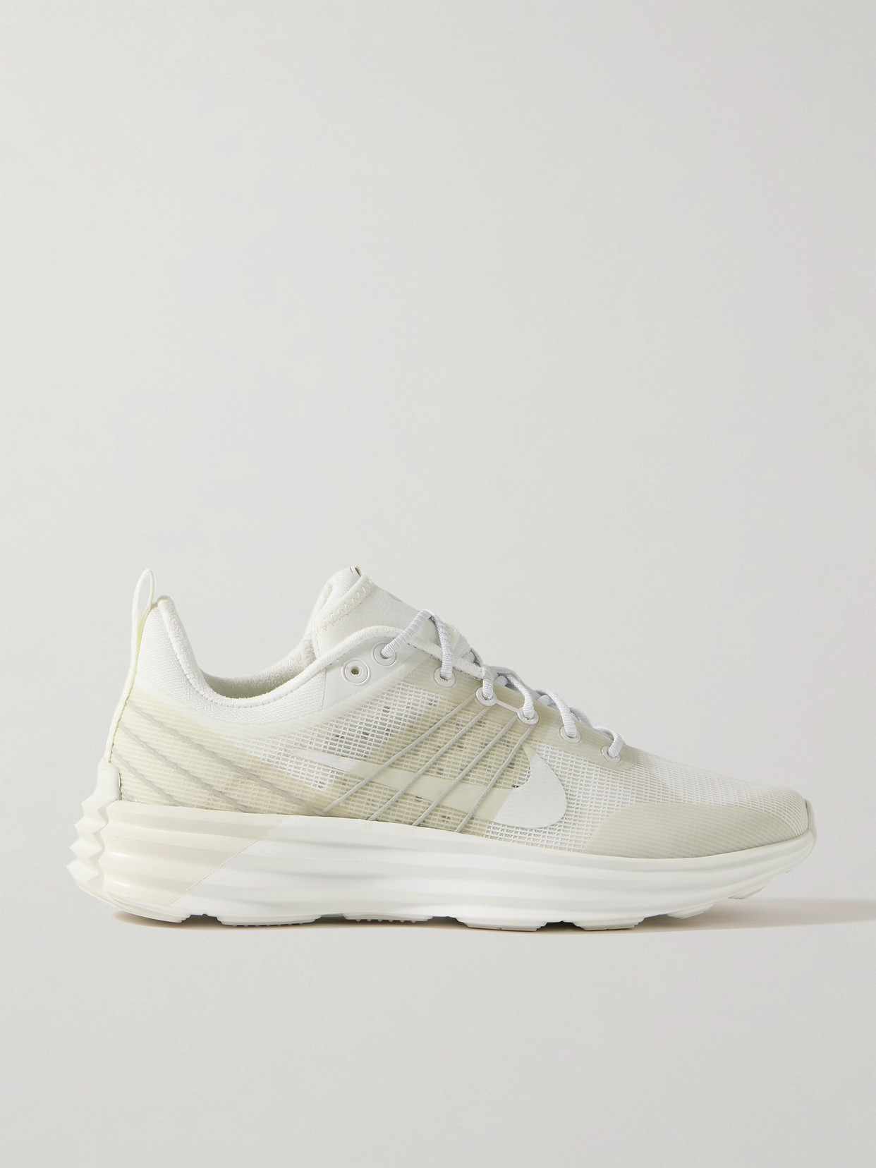 Nike - Lunar Roam Rubber-trimmed Mesh Sneakers - White