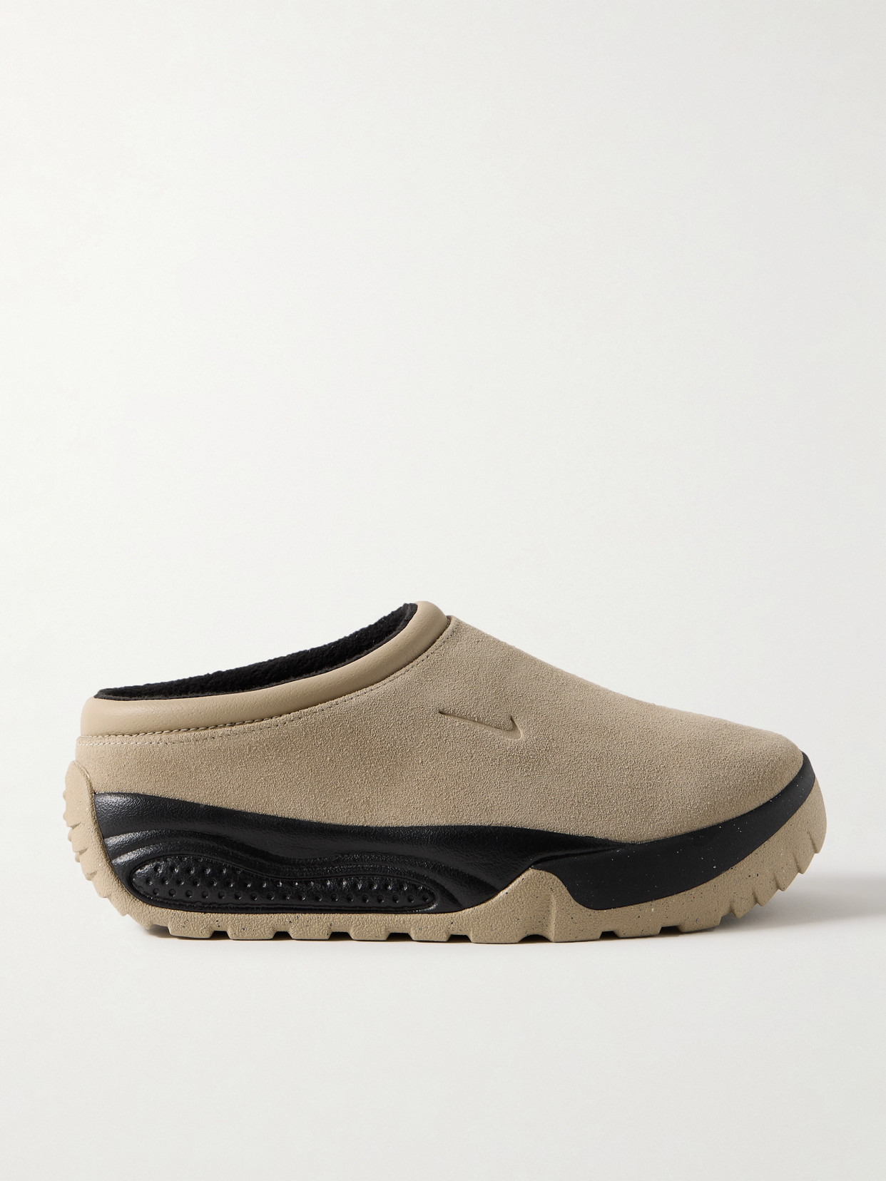 Nike Acg Rufus Leather-trimmed Suede Slip-on Sneakers In Neutrals