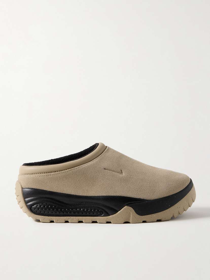 Nike Acg Rufus Leather-trimmed Suede Slip-on Sneakers