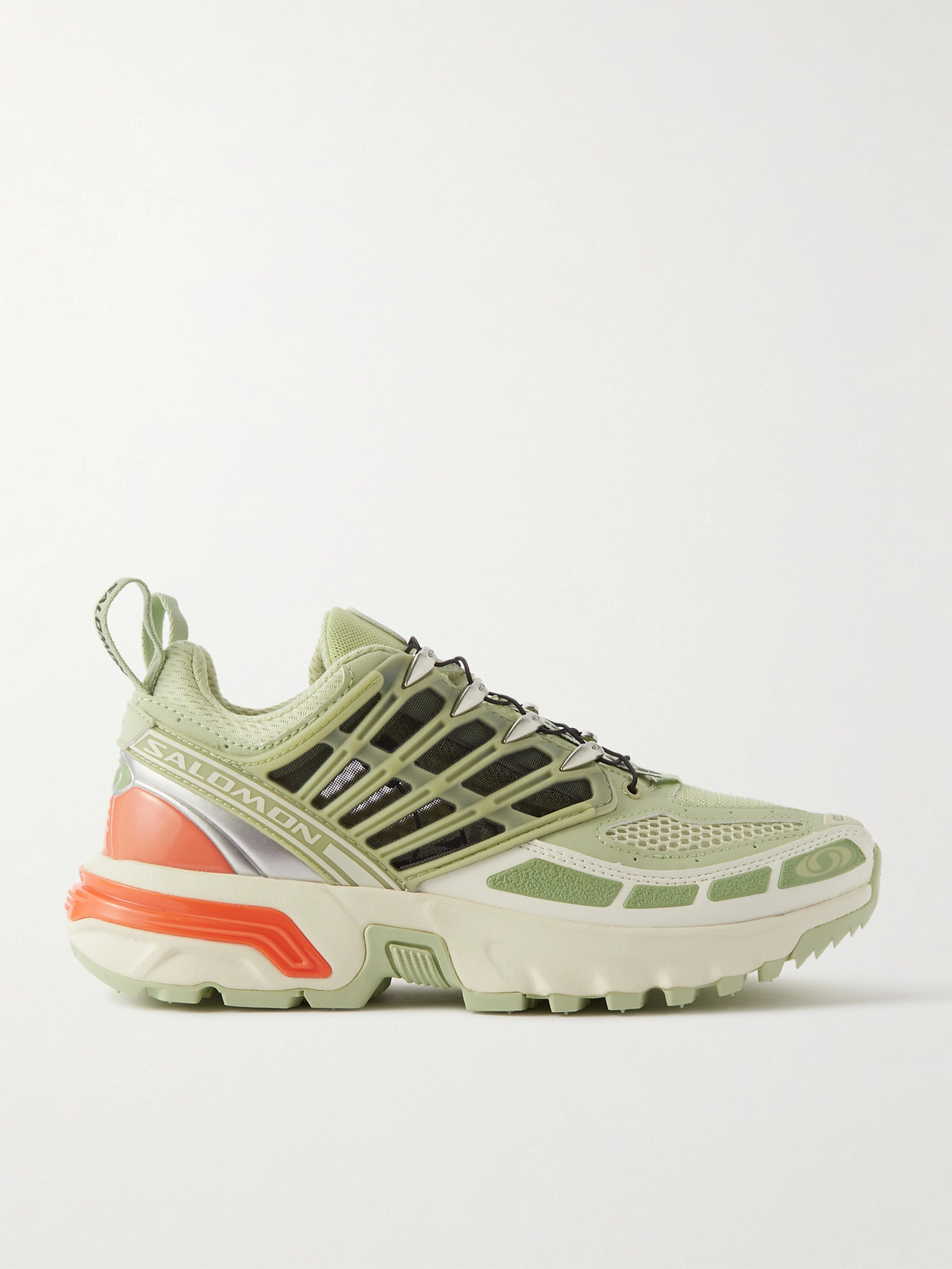 Salomon Mesh And Rubber Sneakers In Green