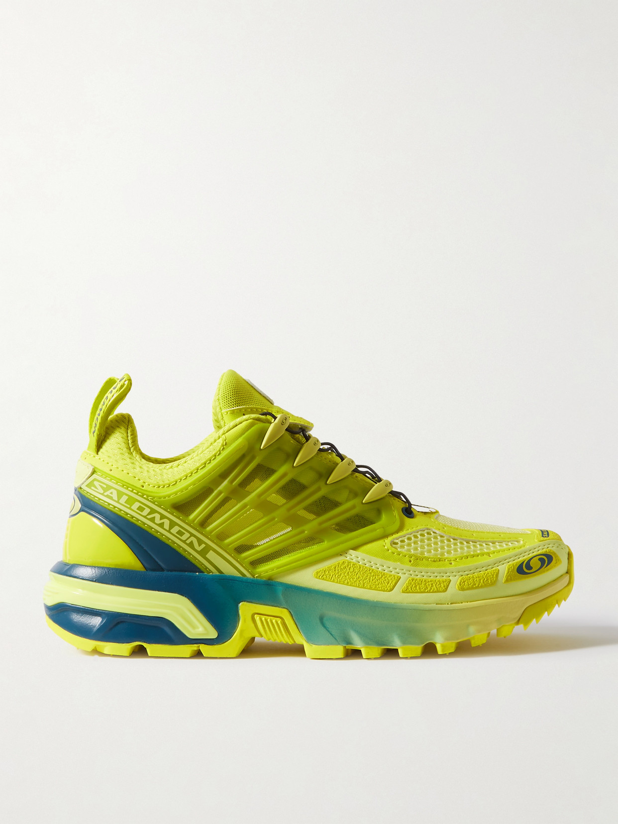 Salomon - Acs Pro Rubber-trimmed Mesh Sneakers - Yellow