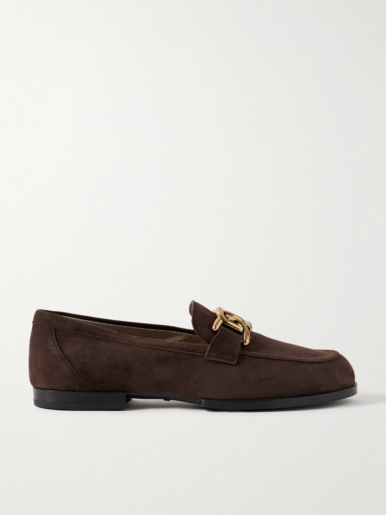 Tod's Gomma Embellished Suede Loafers - Brown