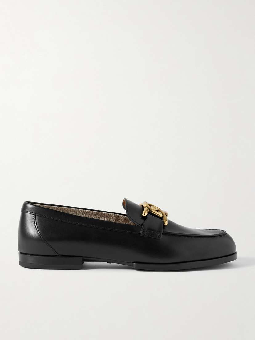 Tod's Gomma Catena Embellished Leather Loafers - IT36