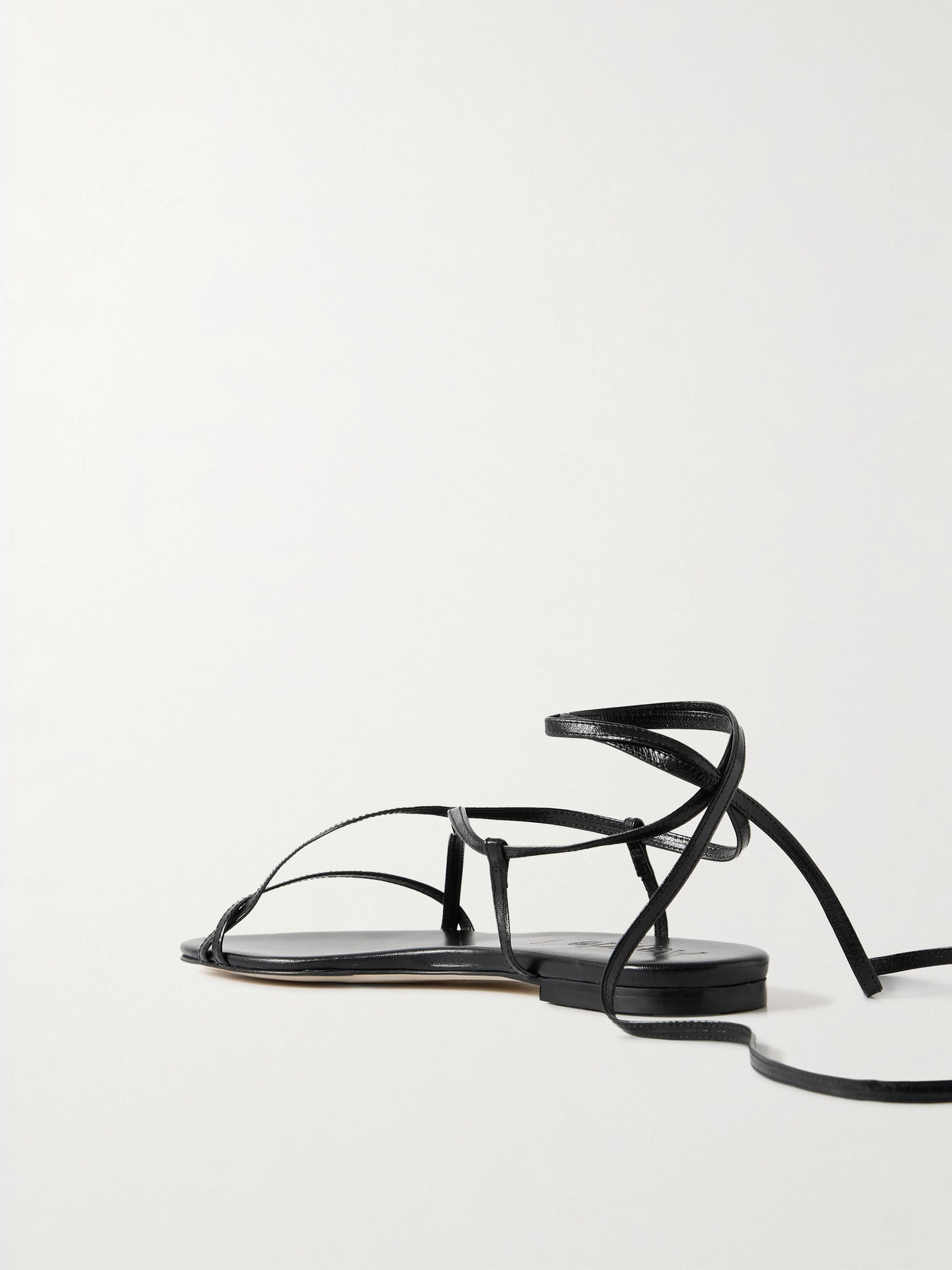 Aeyde Penny Leather Sandals In Black