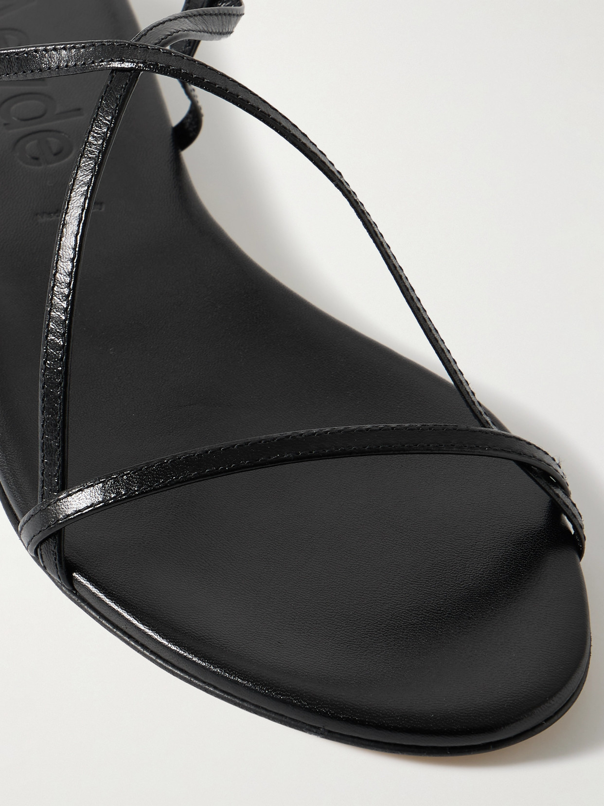 Aeyde Penny Leather Sandals In Black