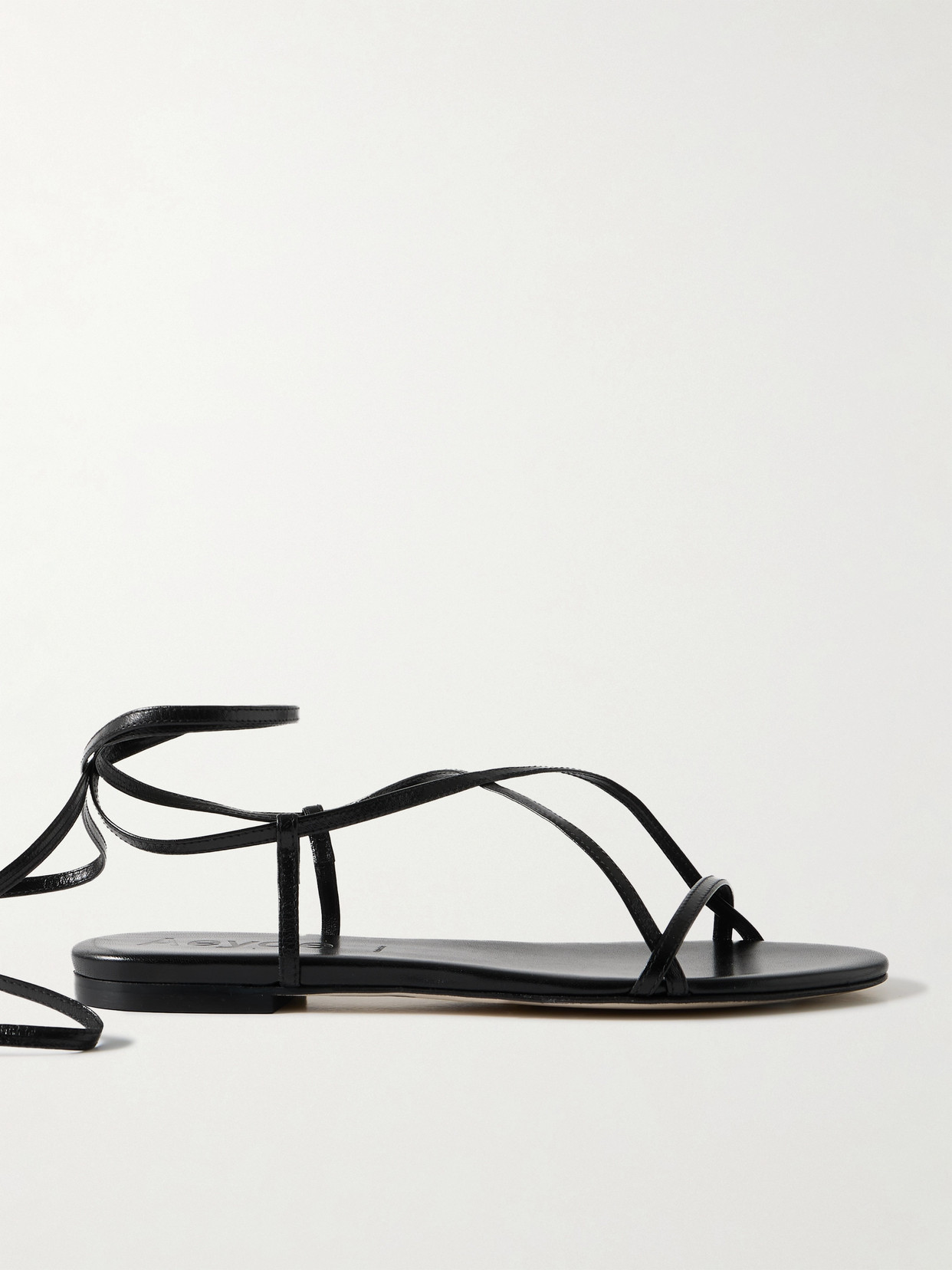 Aeyde Penny Leather Sandals In Black