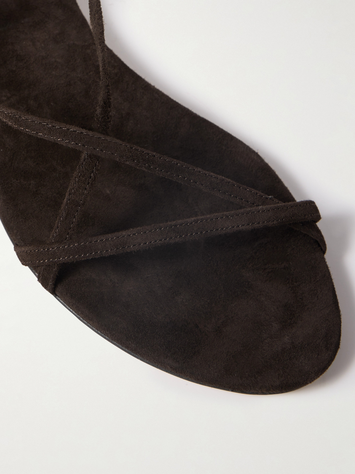 Aeyde Penny Suede Sandals In Brown