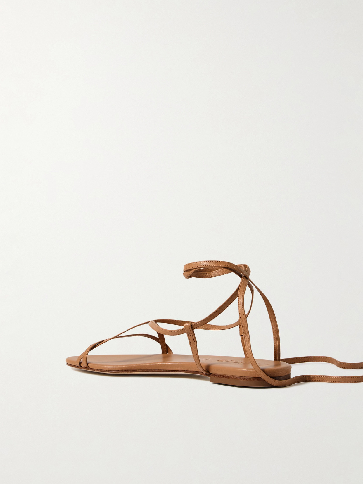 Aeyde Penny Leather Sandals In Brown