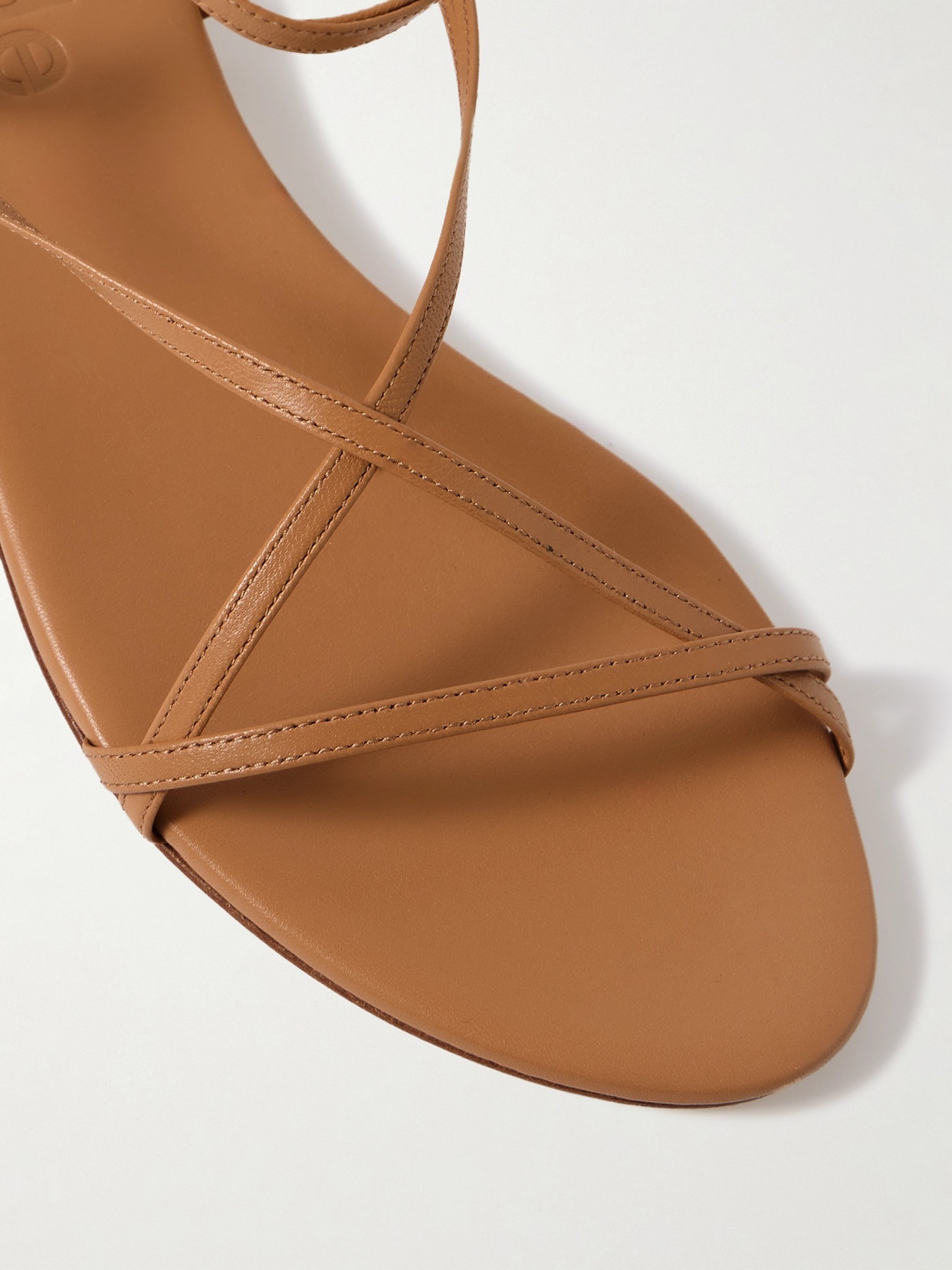 Aeyde Penny Leather Sandals In Brown