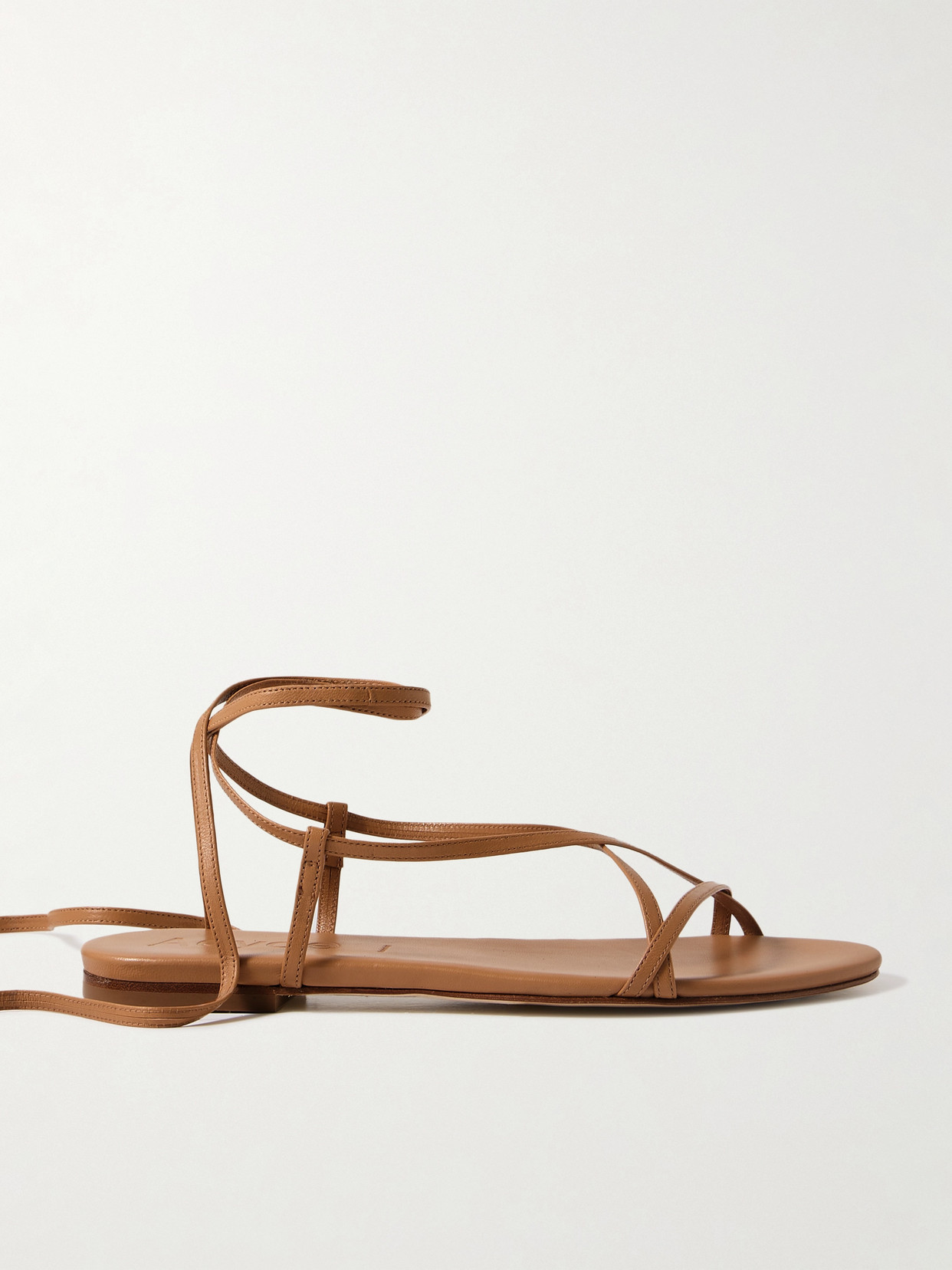 Aeyde Penny Leather Sandals In Brown