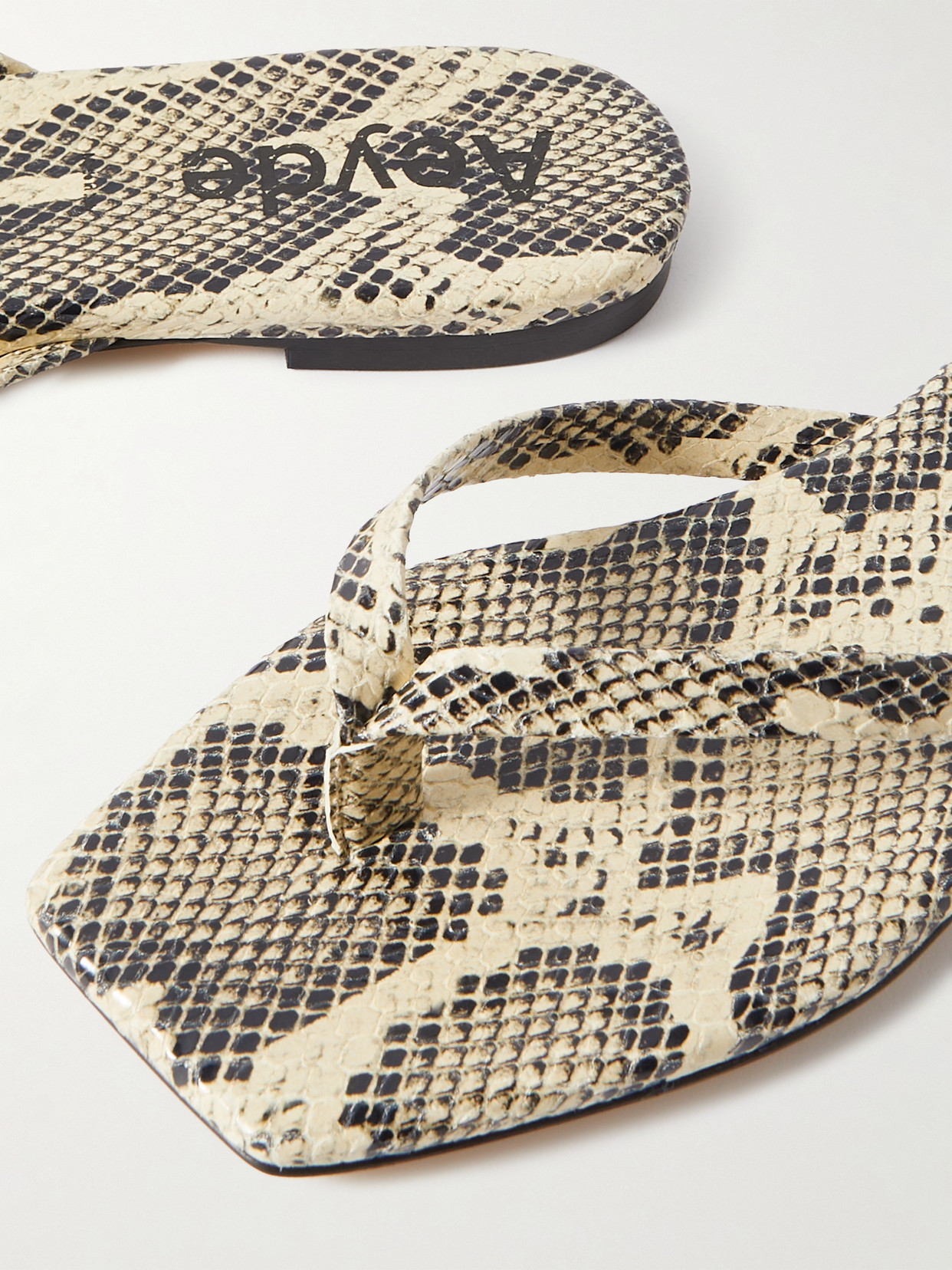 Renee Snake-Effect Leather Sandals