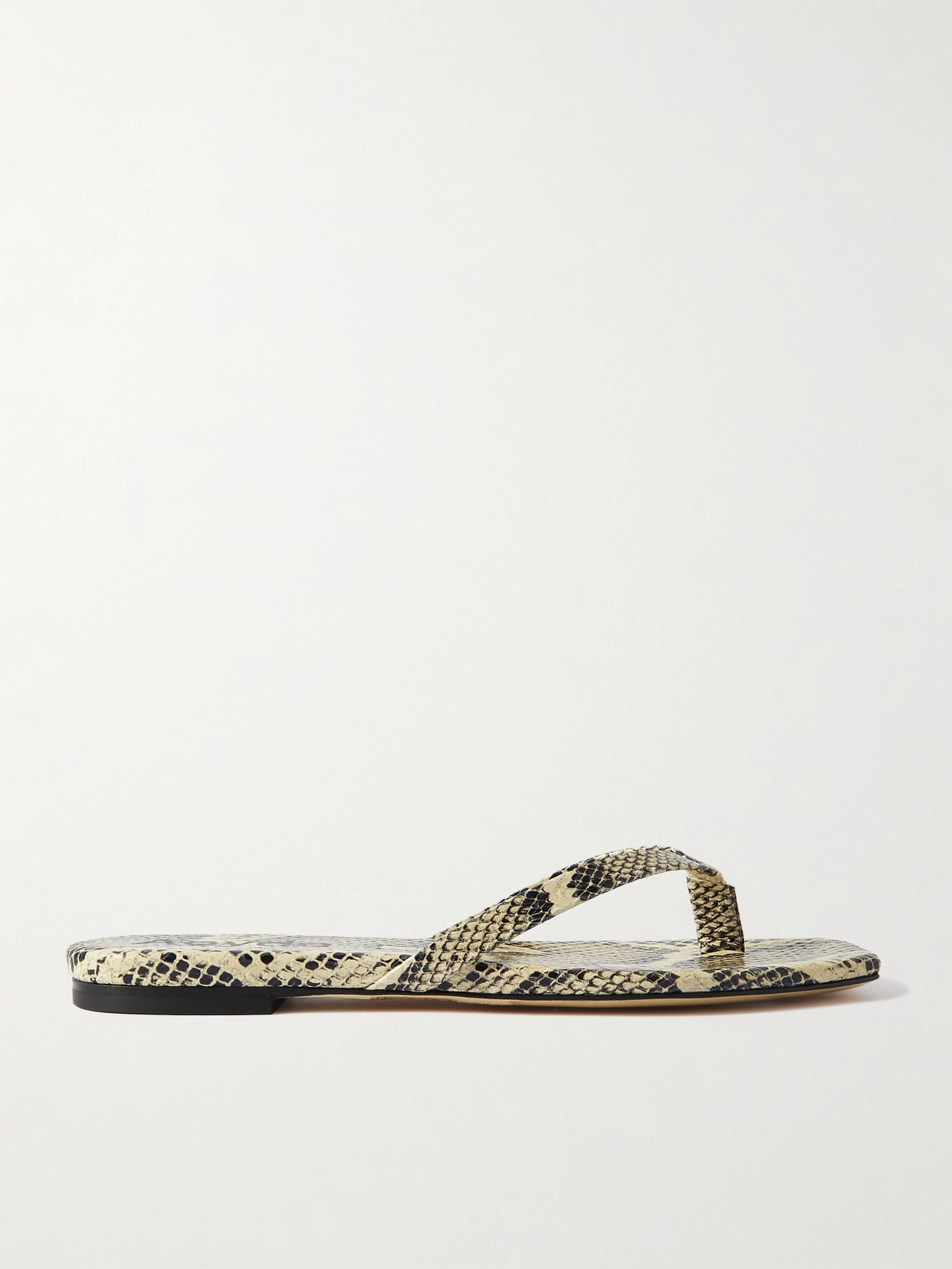 Aeyde Renee Snake-effect Leather Sandals In Animal Print