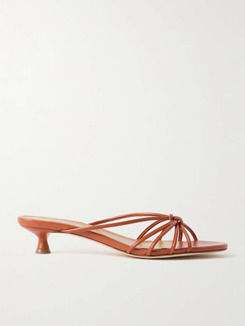 aeyde Milla Knotted Leather Sandals