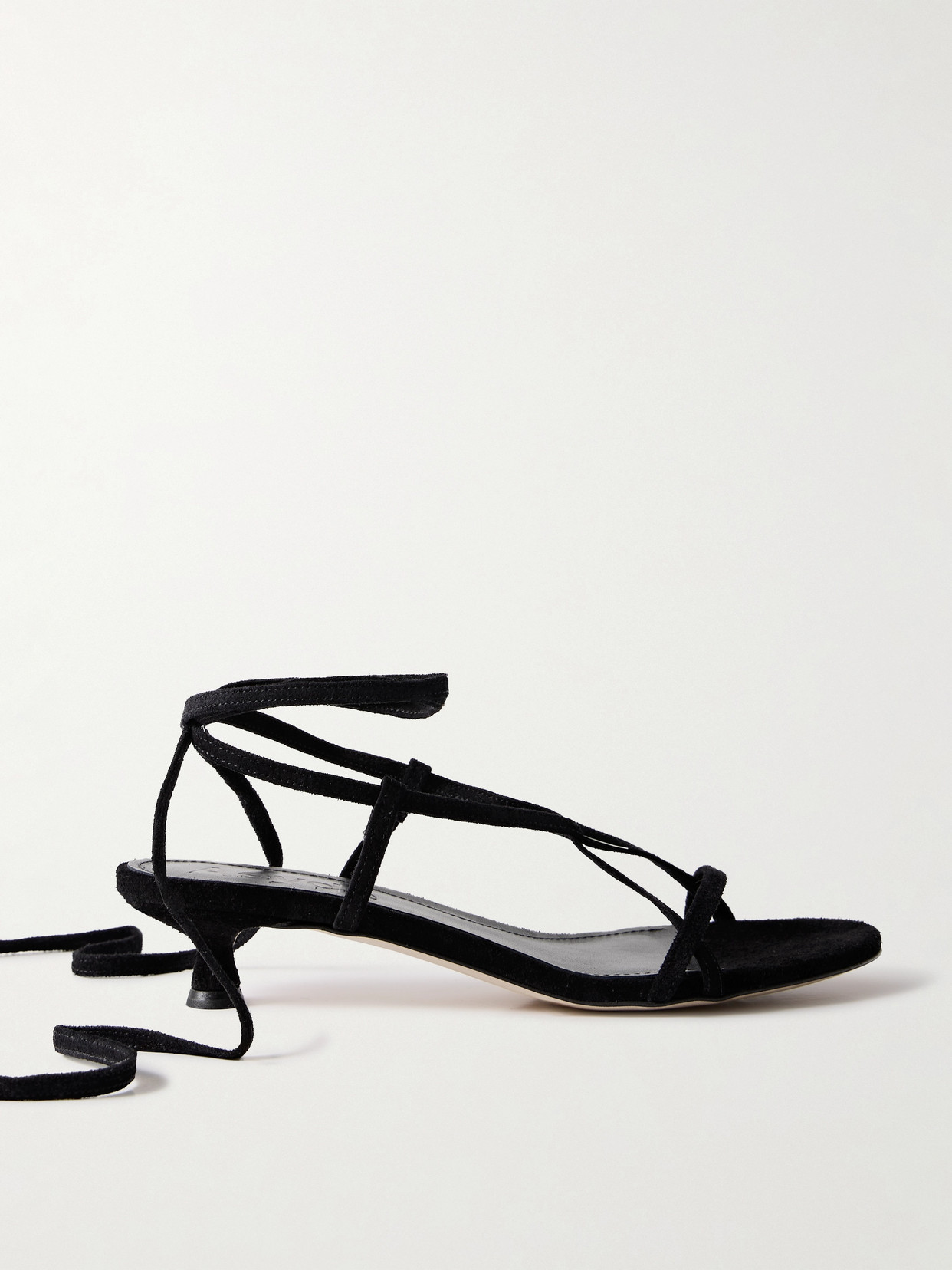 Aeyde Paige Suede Sandals In Black