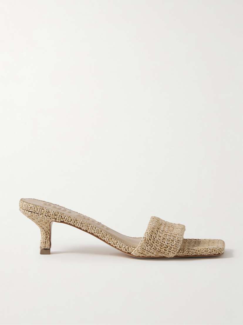 Cult Gaia Ada Raffia Mules - IT35
