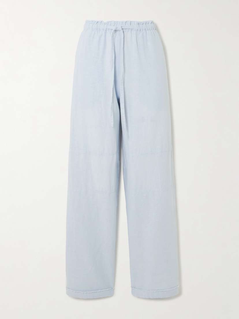 Acne Studios Cotton And Linen-blend Wide-leg Pants